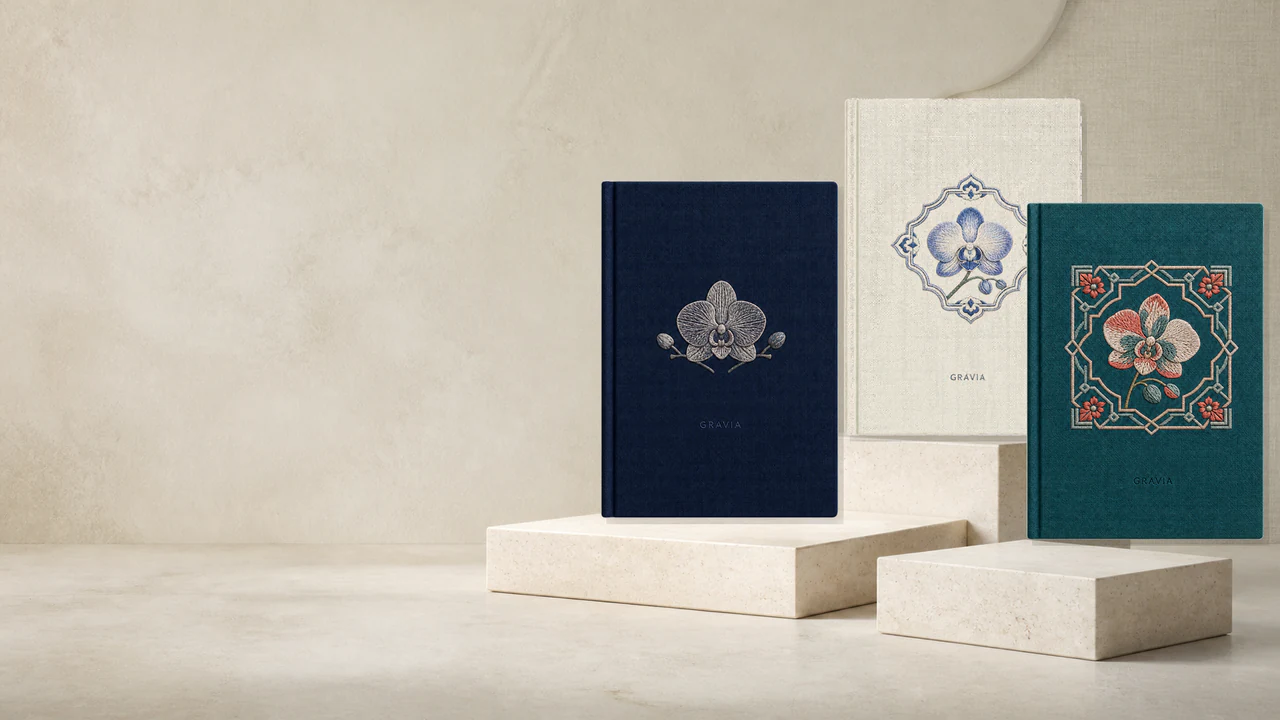 GRAVIA Notebooks & Writing系列 —— Nanyang Embroidered Hardcover Notebook代表设计