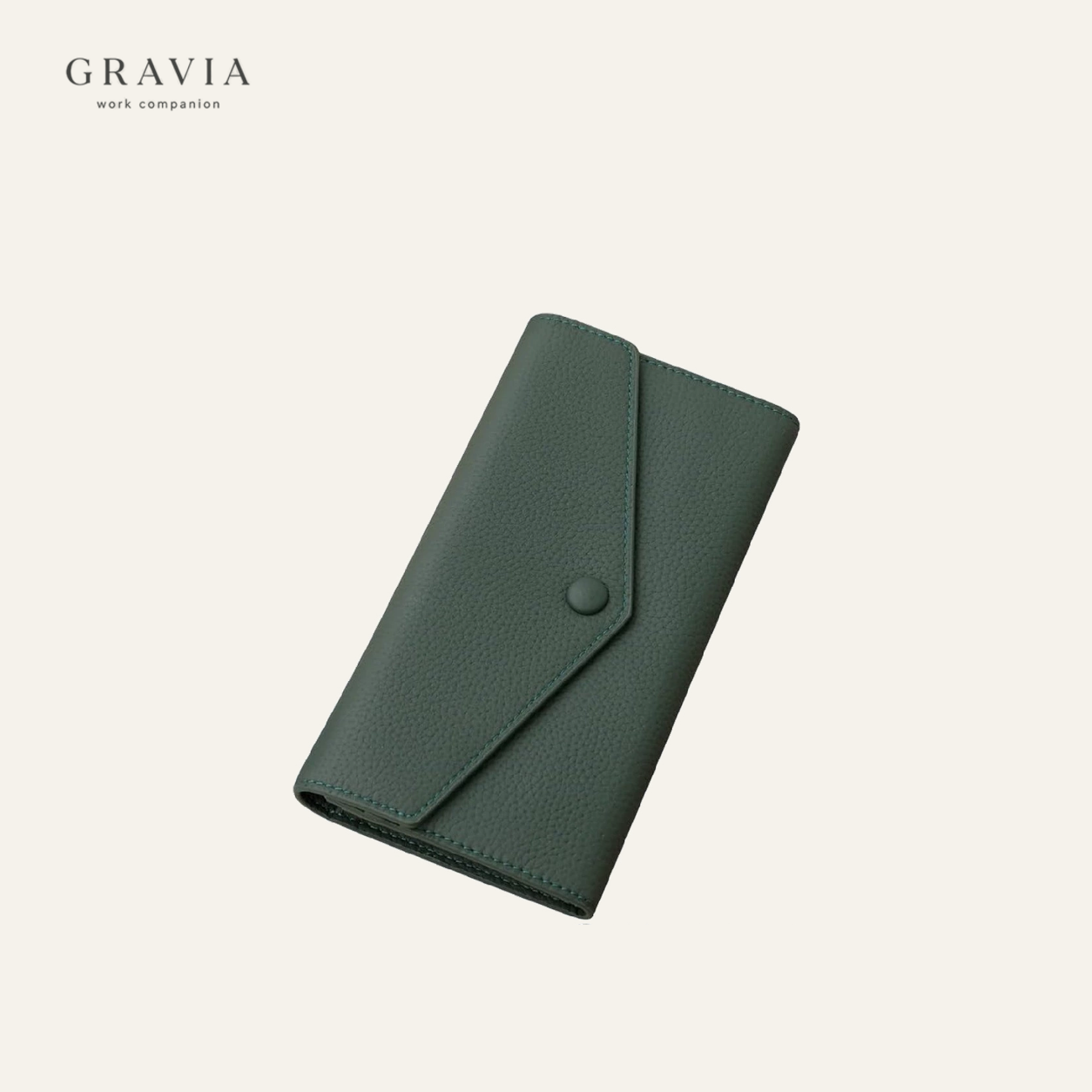 Full-Grain Leather Envelope Clutch