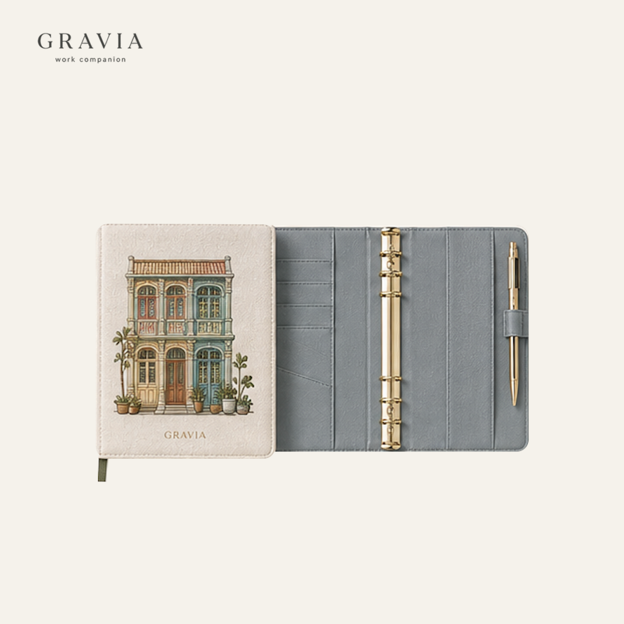 GRAVIA Shophouse Embroidered Ring Planner